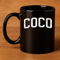 Coco Classic Bold Font Coco Birthday Gift 11oz C Handle Ceramic Mug
