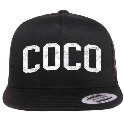 Coco Classic Bold Font Coco Birthday Gift Flatbill Hat