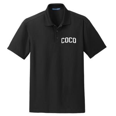 Coco Classic Bold Font Coco Birthday Gift Dry Zone Grid Polo