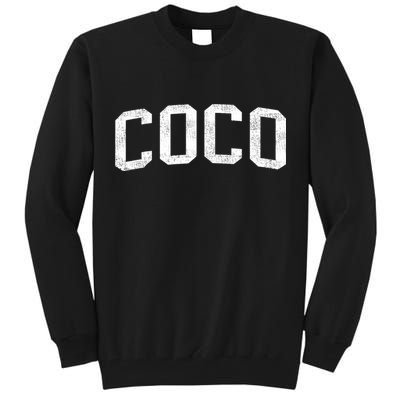 Coco Classic Bold Font Coco Birthday Gift Tall Sweatshirt