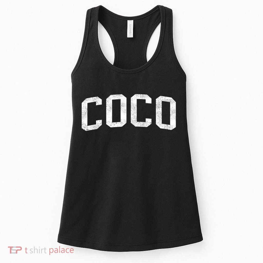 Coco Classic Bold Font Coco Birthday Gift Womens Tank Top