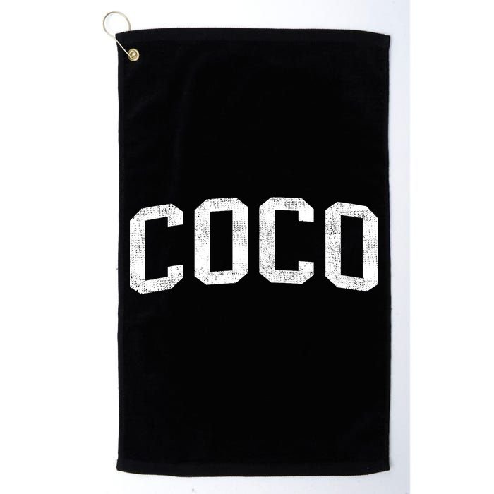 Coco Classic Bold Font Coco Birthday Gift Golf Towel