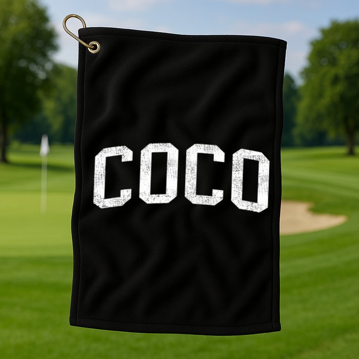 Coco Classic Bold Font Coco Birthday Gift Golf Towel