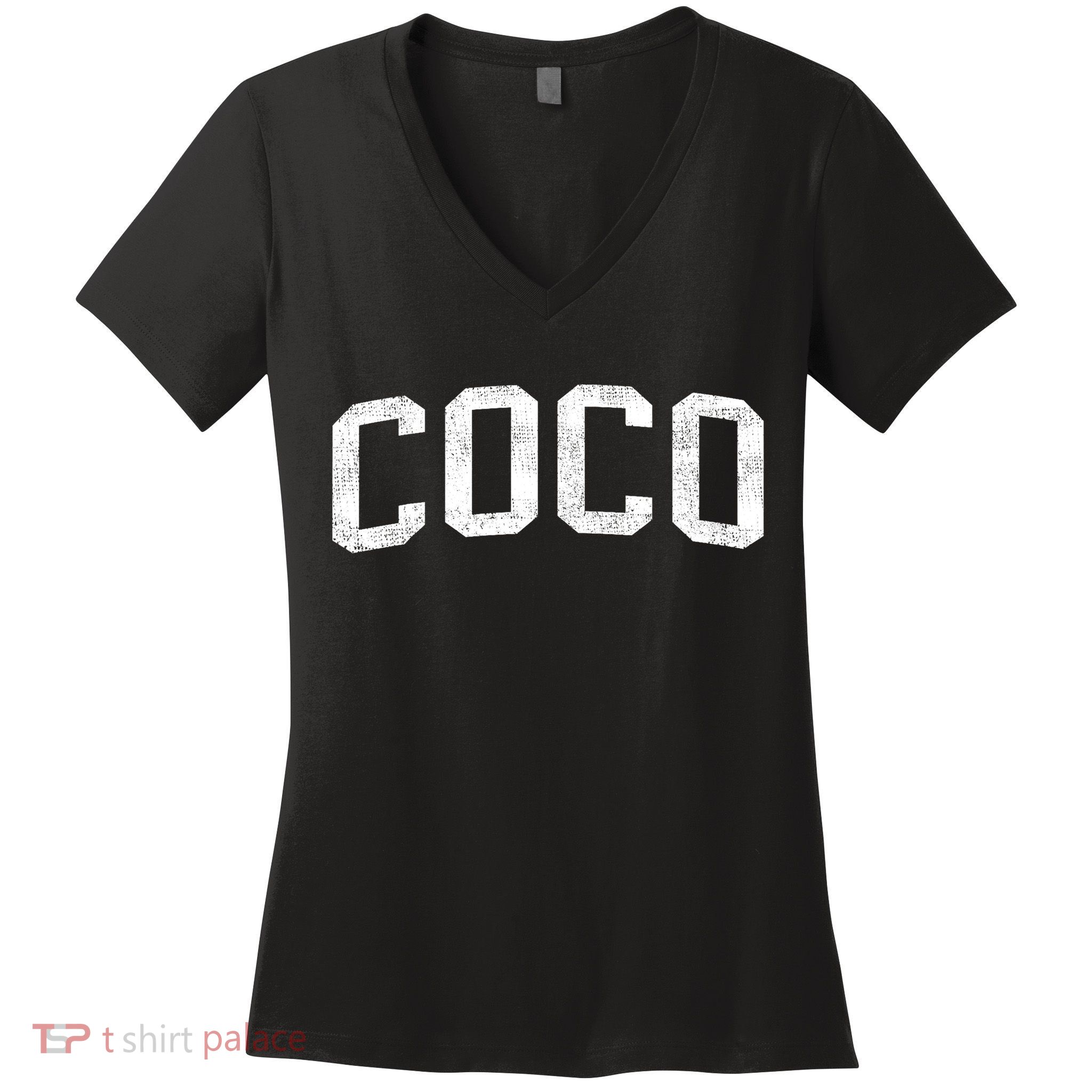 Coco Classic Bold Font Coco Birthday Gift Women's V-Neck T-Shirt