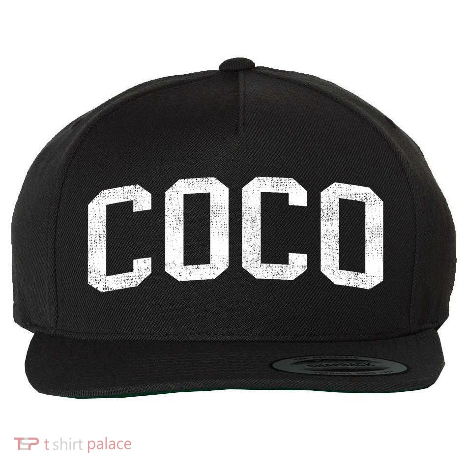Coco Classic Bold Font Coco Birthday Gift Wool Snapback Cap