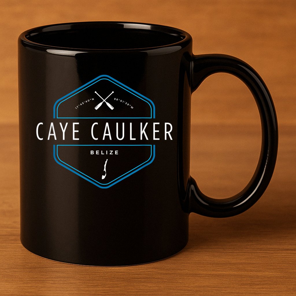 Caye Caulker Belize Beach Graphic 11oz C Handle Ceramic Mug
