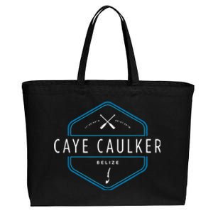 Caye Caulker Belize Beach Graphic Cotton Canvas Jumbo Tote