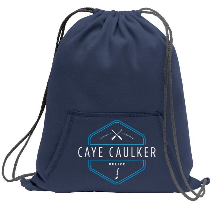 Caye Caulker Belize Beach Graphic Sweatshirt Cinch Pack Bag