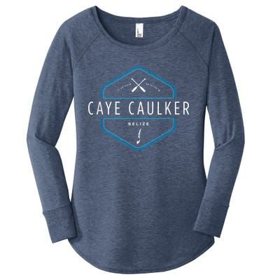 Caye Caulker Belize Beach Graphic Women's Perfect Tri Tunic Long Sleeve Shirt