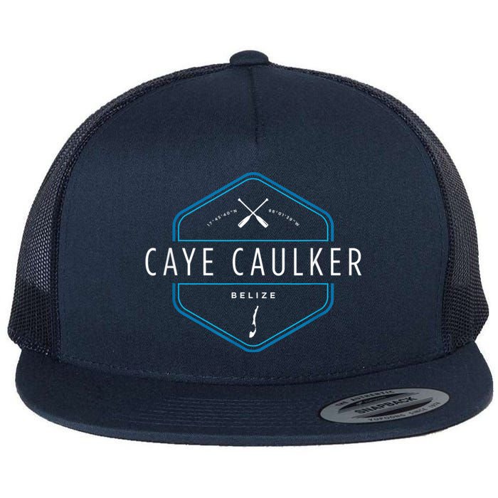 Caye Caulker Belize Beach Graphic Flat Bill Trucker Hat