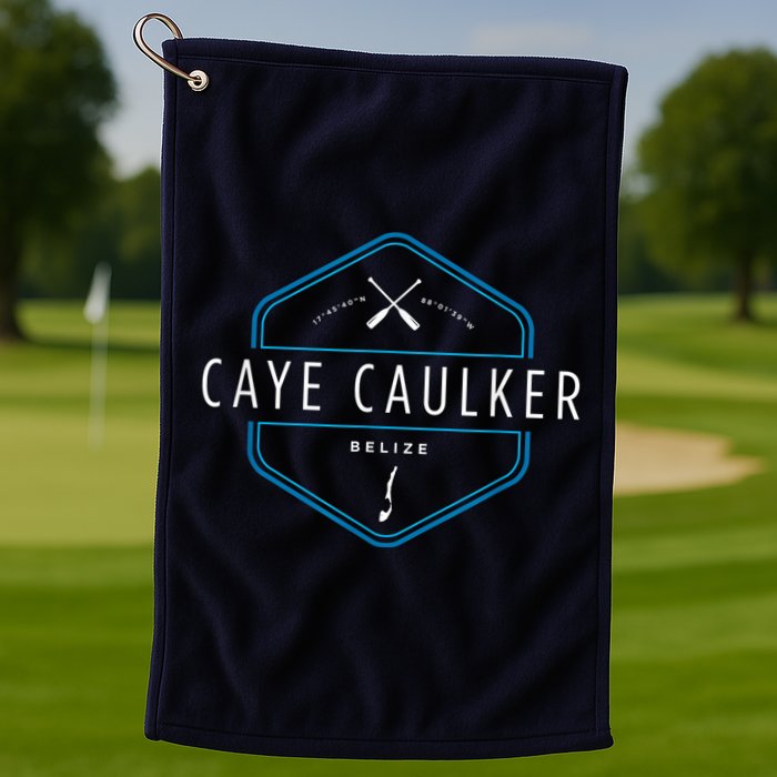 Caye Caulker Belize Beach Graphic Golf Towel