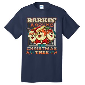 Chow Chow Barkin Around The Christmas Tree Dog Tall T-Shirt