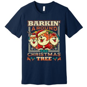 Chow Chow Barkin Around The Christmas Tree Dog Premium T-Shirt