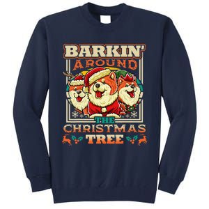 Chow Chow Barkin Around The Christmas Tree Dog Tall Sweatshirt