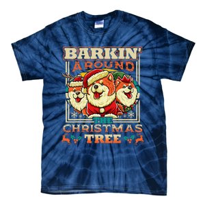 Chow Chow Barkin Around The Christmas Tree Dog Tie-Dye T-Shirt