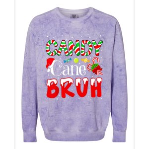 Candy Cane Bruh Christmas Love Candy Boy Colorblast Crewneck Sweatshirt