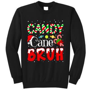 Candy Cane Bruh Christmas Love Candy Boy Tall Sweatshirt