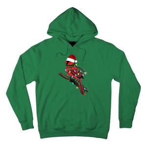 Cardinal Christmas Bird Santa Claus Biologist Animal Tall Hoodie