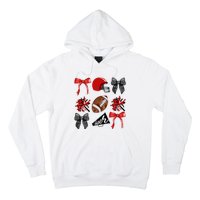 Cheer Coquette Bow American Football Autumn Thanksgiving Hoodie