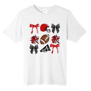 Cheer Coquette Bow American Football Autumn Thanksgiving Tall Fusion ChromaSoft Performance T-Shirt