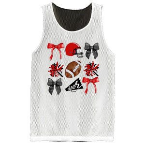 Cheer Coquette Bow American Football Autumn Thanksgiving Mesh Reversible Basketball Jersey Tank