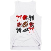 Cheer Coquette Bow American Football Autumn Thanksgiving Tank Top