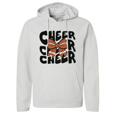 Cheer Coquette Bow American Football Game Day Thanksgiving Performance Fleece Hoodie