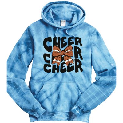 Cheer Coquette Bow American Football Game Day Thanksgiving Tie Dye Hoodie