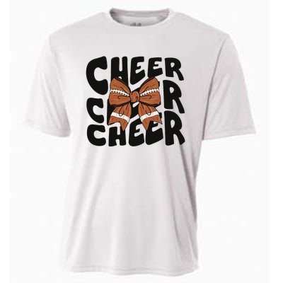 Cheer Coquette Bow American Football Game Day Thanksgiving Cooling Performance Crew T-Shirt