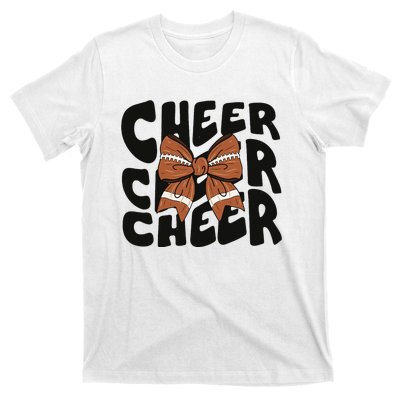 Cheer Coquette Bow American Football Game Day Thanksgiving T-Shirt