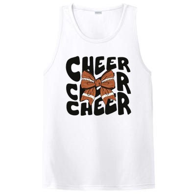 Cheer Coquette Bow American Football Game Day Thanksgiving PosiCharge Competitor Tank