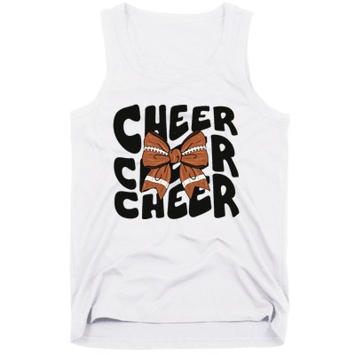 Cheer Coquette Bow American Football Game Day Thanksgiving Tank Top