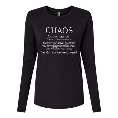 Chaos Coordinator Boss Wo Lady Professional Day Womens Cotton Relaxed Long Sleeve T-Shirt