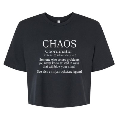 Chaos Coordinator Boss Wo Lady Professional Day Bella+Canvas Jersey Crop Tee