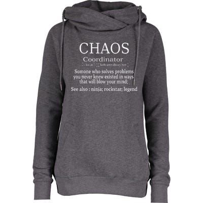 Chaos Coordinator Boss Wo Lady Professional Day Womens Funnel Neck Pullover Hood