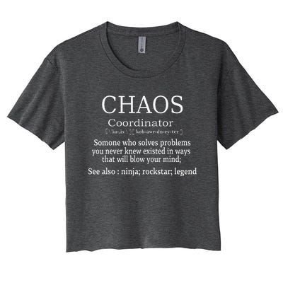 Chaos Coordinator Boss Wo Lady Professional Day Women's Crop Top Tee