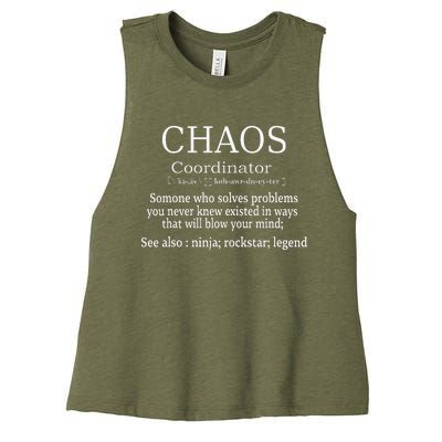 Chaos Coordinator Boss Wo Lady Professional Day Women's Racerback Cropped Tank