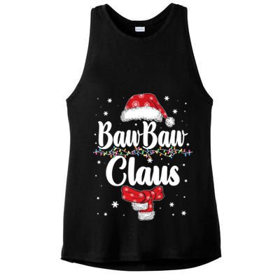 Cute Christmas Baw Baw Claus Ladies PosiCharge Tri-Blend Wicking Tank