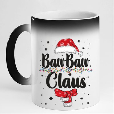 Cute Christmas Baw Baw Claus 11oz Black Color Changing Mug