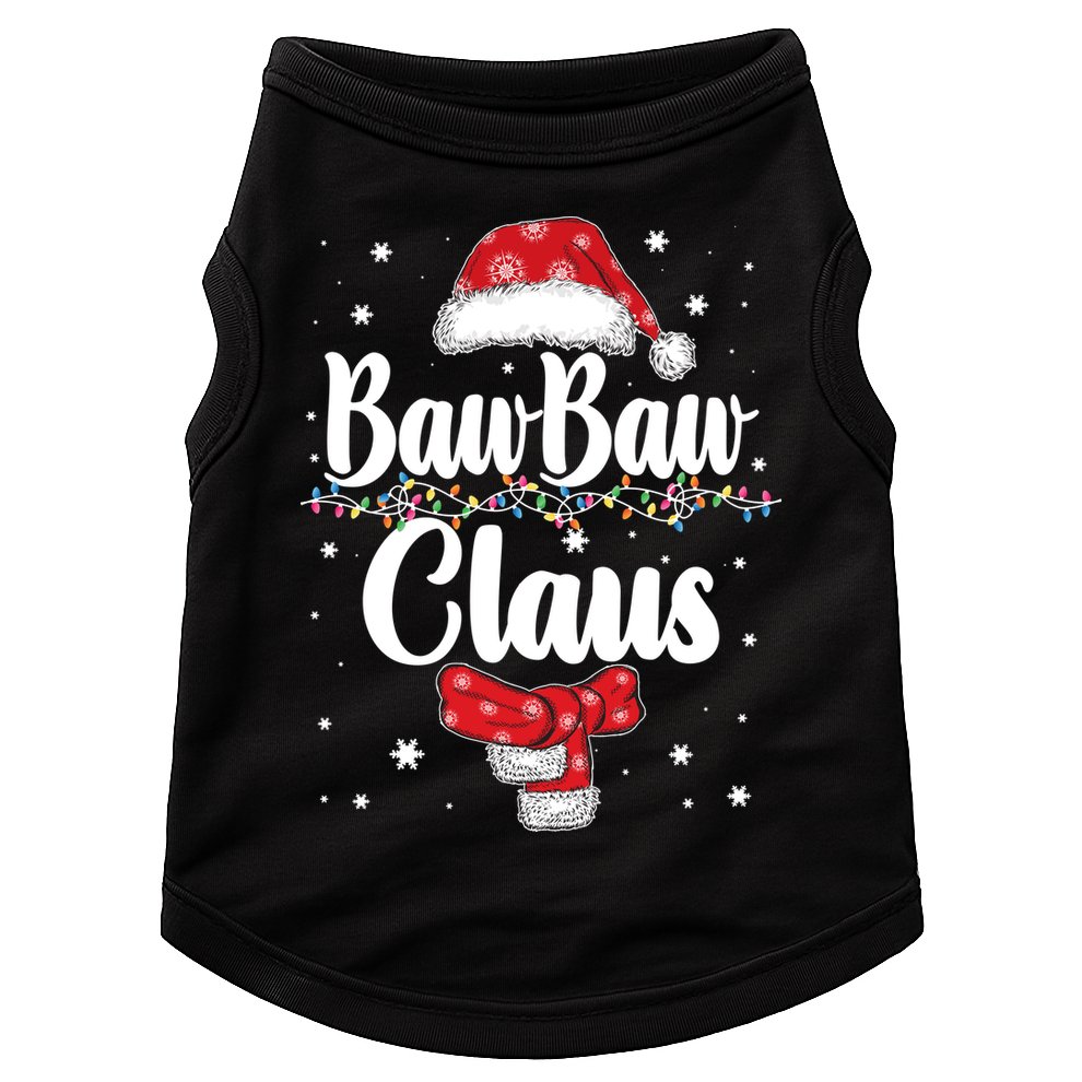 Cute Christmas Baw Baw Claus Doggie Tank