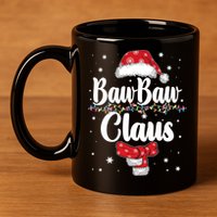 Cute Christmas Baw Baw Claus 11oz C Handle Ceramic Mug