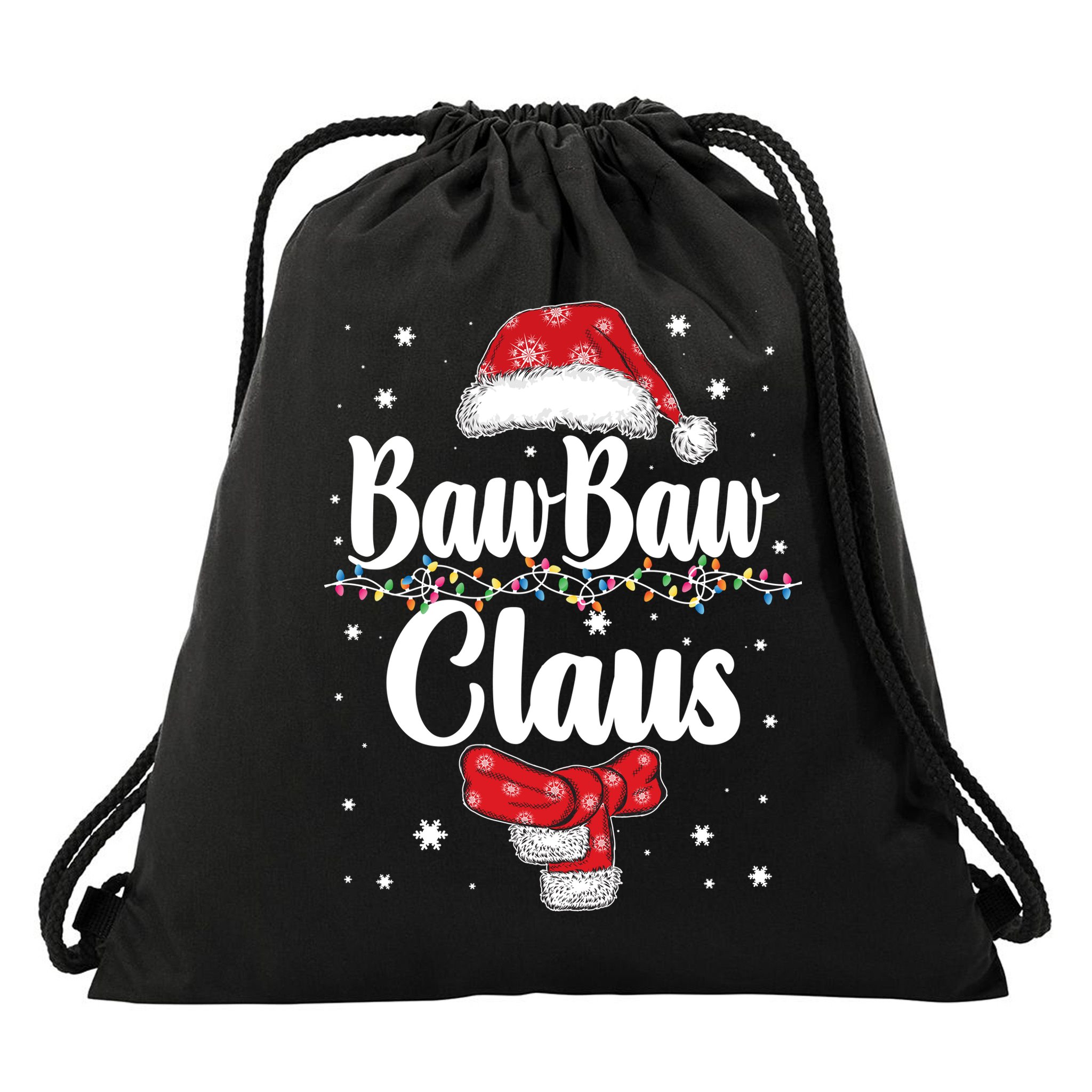 Cute Christmas Baw Baw Claus Drawstring Bag
