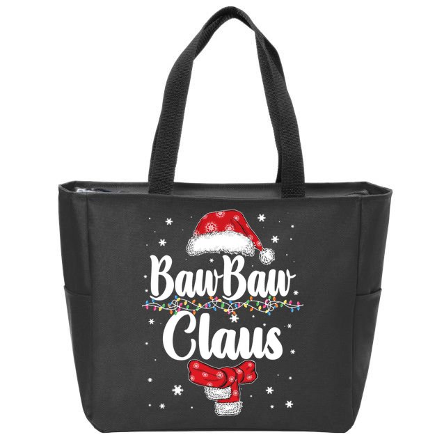 Cute Christmas Baw Baw Claus Zip Tote Bag