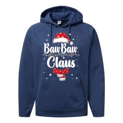 Cute Christmas Baw Baw Claus Performance Fleece Hoodie