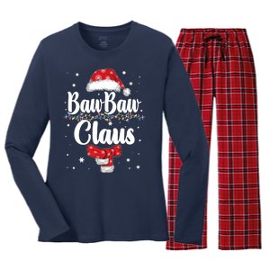 Cute Christmas Baw Baw Claus Women's Long Sleeve Flannel Pajama Set 