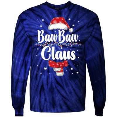 Cute Christmas Baw Baw Claus Tie-Dye Long Sleeve Shirt