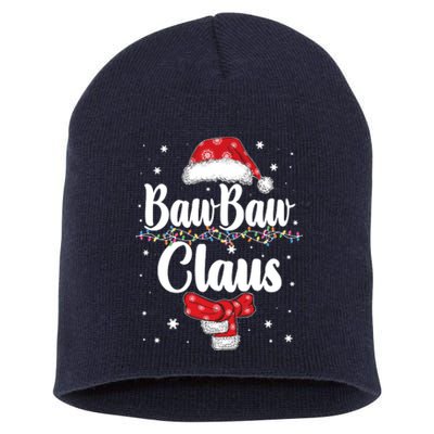 Cute Christmas Baw Baw Claus Short Acrylic Beanie