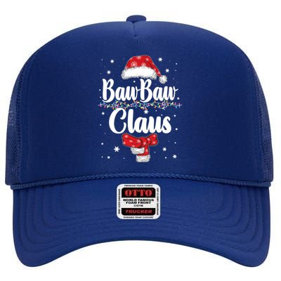 Cute Christmas Baw Baw Claus High Crown Mesh Back Trucker Hat