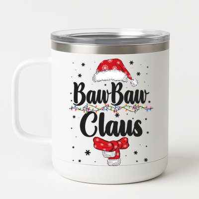 Cute Christmas Baw Baw Claus 12 oz Stainless Steel Tumbler Cup