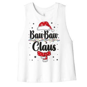 Cute Christmas Baw Baw Claus Women's Racerback Cropped Tank